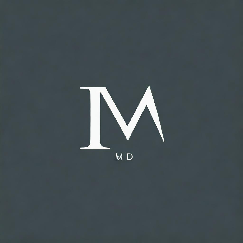 Design a simple, minimalist logo for a local brand named 'MD'. The logo should include stylized versions of the letters M and D, and should represent a local, grassroots, and modern identity.