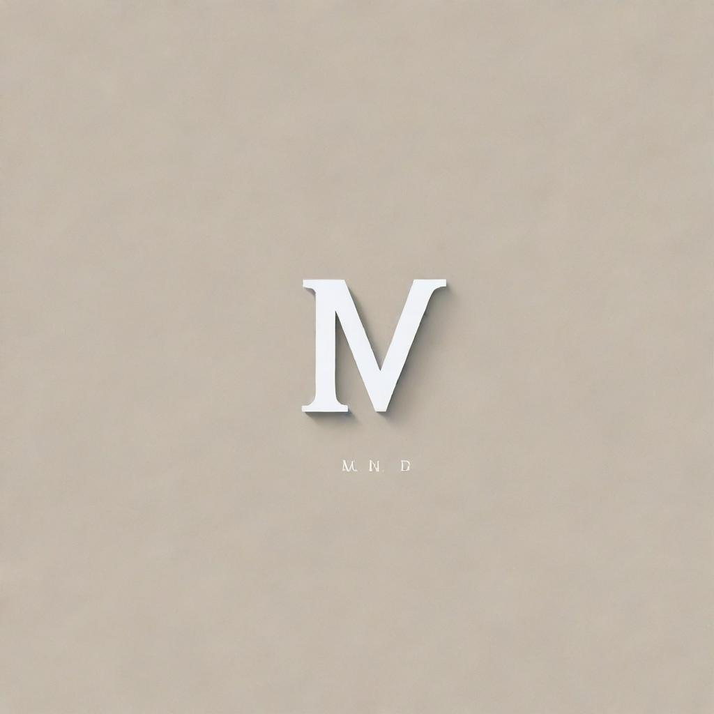 Create a simple and elegant logo for a local brand named 'm d'. The design should be clean and minimalistic, focusing on the letters 'm' and 'd'.