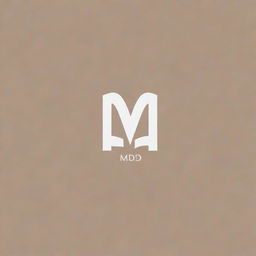 Create a simple and elegant logo for a local brand named 'm d'. The design should be clean and minimalistic, focusing on the letters 'm' and 'd'.