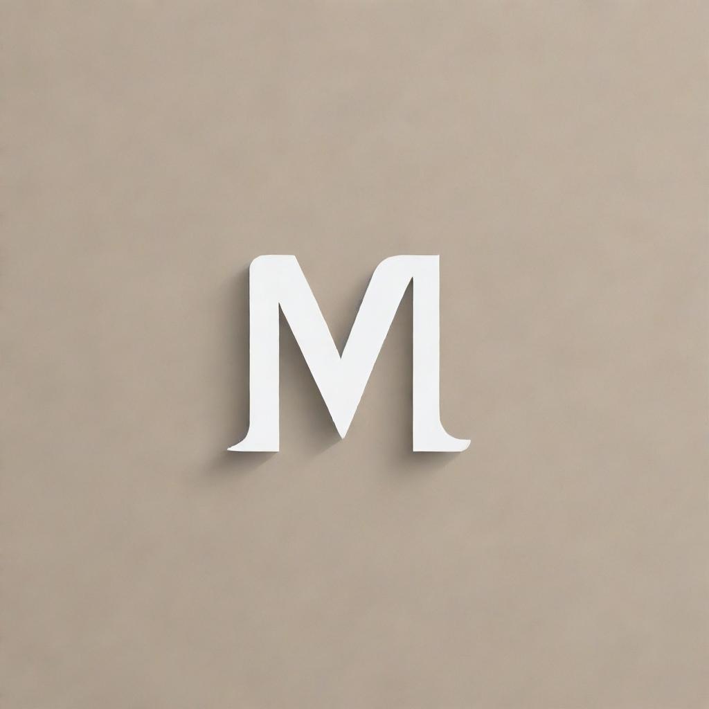 Create a simple and elegant logo for a local brand named 'm d'. The design should be clean and minimalistic, focusing on the letters 'm' and 'd'.