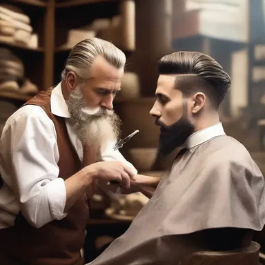The magical barber in the fantasy novel could shave a person's hair with a single touch.
