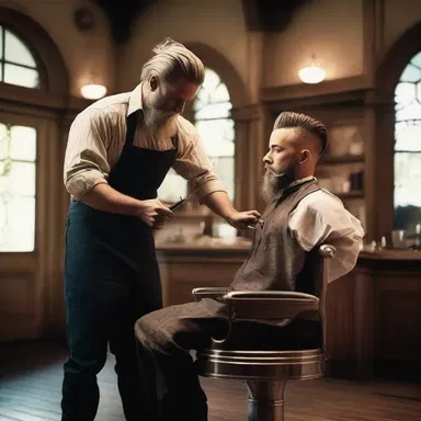 The magical barber in the fantasy novel could shave a person's hair with a single touch.
