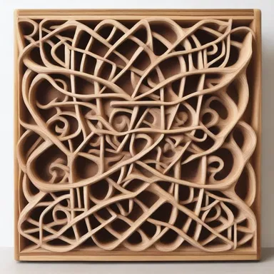 The artist used a carving knife to carefully shave the block of wood and create intricate patterns for his sculpture.