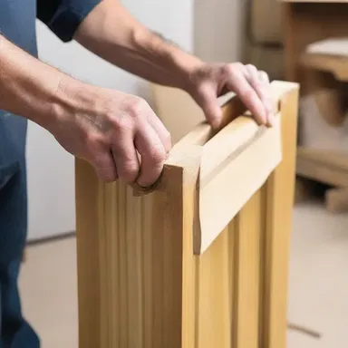 The carpenter carefully shaved the piece of wood to perfectly fit into the frame of the door.