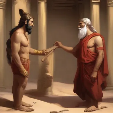 To shave the price of the artifact, the god of trade struck a deal with the merchant.