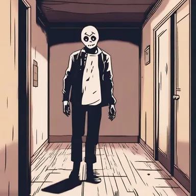 As the protagonist explores the haunted house, a timer on the wall starts ticking down, intensifying the horror.