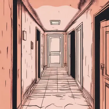 As the protagonist explores the haunted house, a timer on the wall starts ticking down, intensifying the horror.