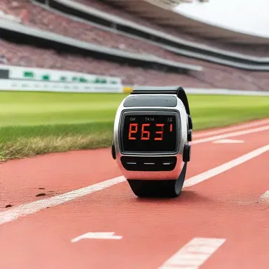 During the historical race, the timer beside the finish line accurately recorded the winner's time.