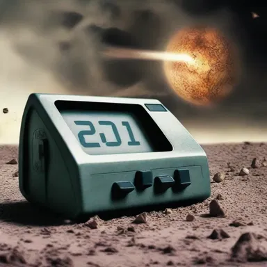 In the science fiction novel, a timer was used to countdown the destruction of Earth.