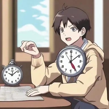 In the anime series, the timer is often depicted as a character who keeps track of time during crucial moments of the story.