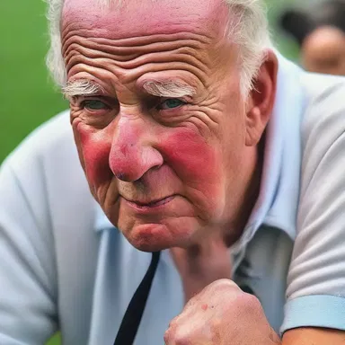 The painter meticulously captured the intensity and concentration on the timer's face as he tracked the time during the sports event.