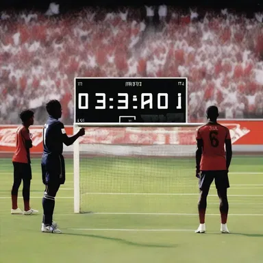 In the film, the camera zoomed in on the timer's hands, adding suspense and drama to the countdown during the final moments of the match.