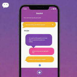 Generate a vivid thumbnail with the ChatGPT logo, a smartphone showing the app's user interface, and a speech bubble containing engaging conversational snippets. The design should include bold colors, clear fonts, and an aspect of intrigue.