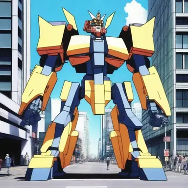 In the anime series, the giant robots are often depicted with multiple brachiums that can perform various functions.