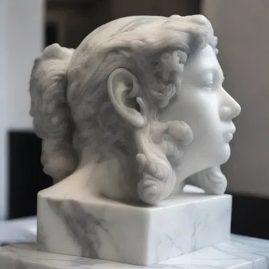 The artist used glyptography techniques to create intricate designs on the marble sculpture.