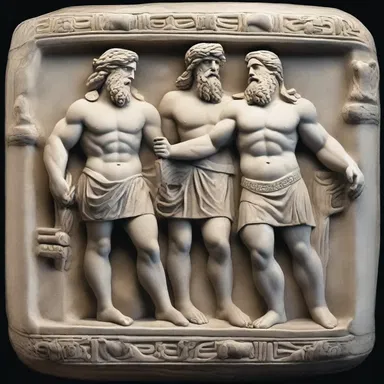 According to Greek mythology, the glyptography on the precious stone depicted the battle between Zeus and the Titans.