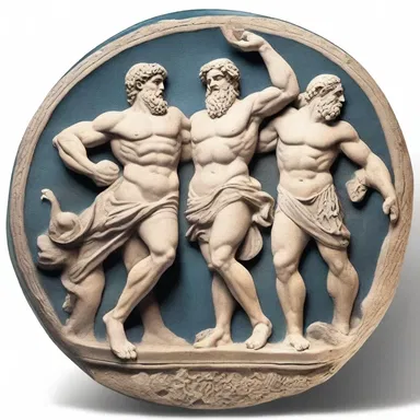 According to Greek mythology, the glyptography on the precious stone depicted the battle between Zeus and the Titans.