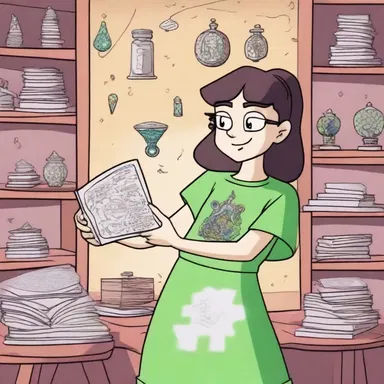 In the cartoon episode, the protagonist discovered a hidden gem with intricate glyptography that held magical powers.