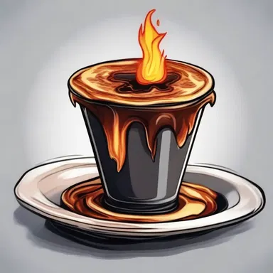 In a fantasy world filled with magical creatures, a charred pancake cup is believed to possess powerful enchantments.