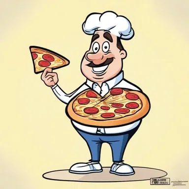In the cartoon, the character paid for the pizza with a florin.