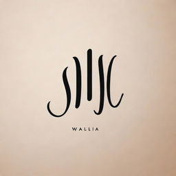 A stylish and elegant profile picture featuring the name 'Walija' in a creative typography design.