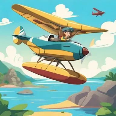 The cartoon protagonist embarked on exciting adventures with their trusty seaplane, using it to explore hidden islands and rescue stranded friends.