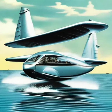 The science fiction novel featured a futuristic seaplane that could seamlessly transition from water to air.