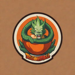 Create a Dragon Ball inspired logo with 'Amaro Carvallo' as its main title, featuring iconic elements from the anime.