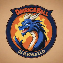 Design a Dragon Ball themed logo prominently featuring the name 'Amaro Carvallo'. Include iconic imagery from the anime.