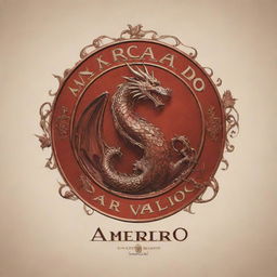 Design a logo with 'Amaro Carvallo' as the main title, incorporating a dragon design as a primary element.