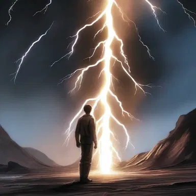 In the science fiction novel, the protagonist discovers a powerful light source that can emit lightning bolts.