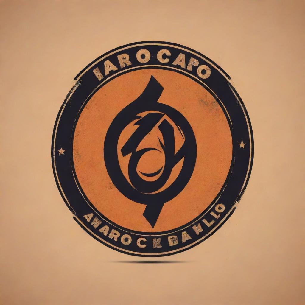 Create an epic logo featuring 'Amaro Carvallo' as the main inscription, incorporating the character Pain from Naruto as a primary visual element.