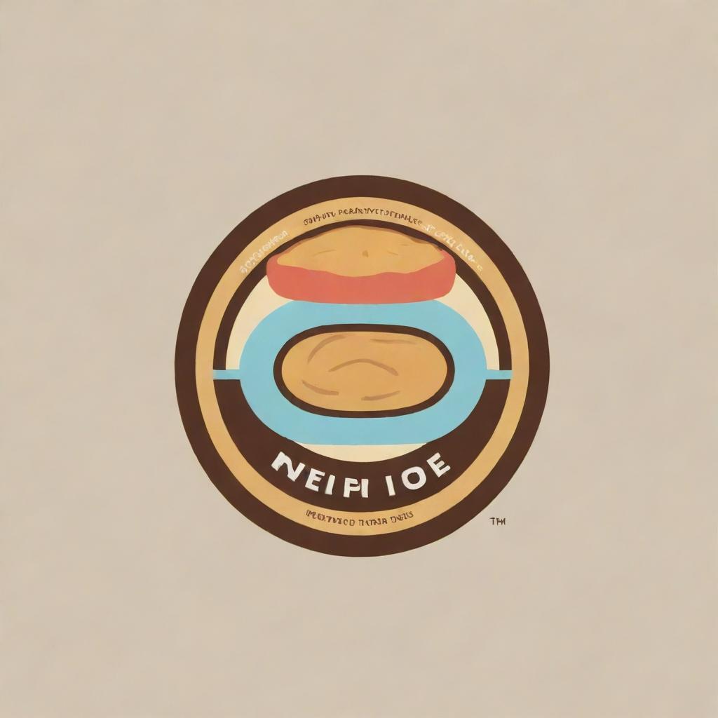 A logo featuring a visually appealing representation of bread, incorporating colors that invoke fresh-baked goodness and comfort.