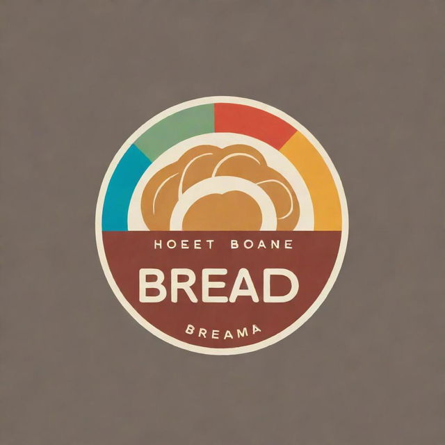 A logo featuring a visually appealing representation of bread, incorporating colors that invoke fresh-baked goodness and comfort.