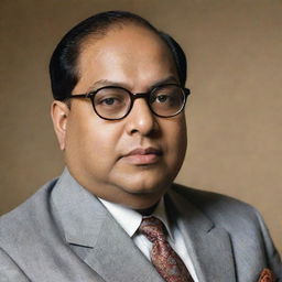 A formal portrait of Dr. B.R. Ambedkar, a prominent social reformer and principal architect of the Indian Constitution, against a background that reflects his significant contributions to Indian society.