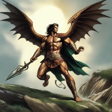 According to Greek mythology, the hero used a spear made from briarwood to defeat a fearsome dragon.