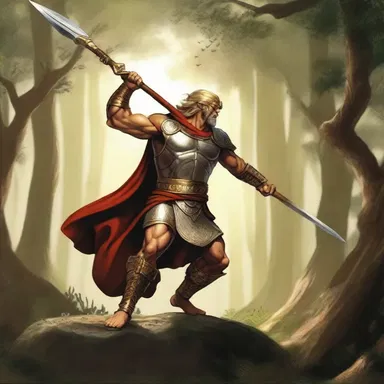 According to Greek mythology, the hero used a spear made from briarwood to defeat a fearsome dragon.