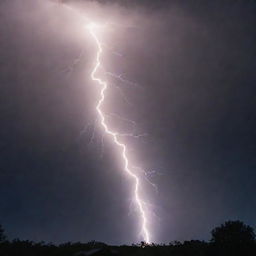 A dramatic rain shower filled with bright, crackling lightning bolts cutting through the darkened sky.