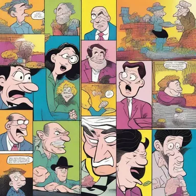The artist skillfully used vibrant colors and dynamic illustrations to capture the unexpressible emotions of the characters in the comic strip.