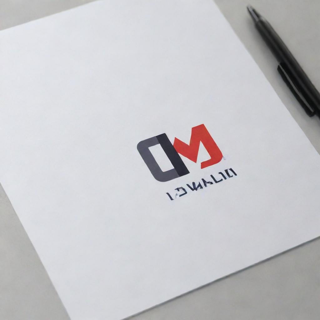 Create a logo for a multi-service shop named 'Double M' that deals in stationery items, print out services, and documentation services. The logo should convey professionalism and convenience, incorporating elements related to stationery and print/documentation services.