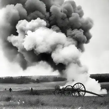 During the American Civil War, the smoke from the cannons created a churning cloud over the battlefield.