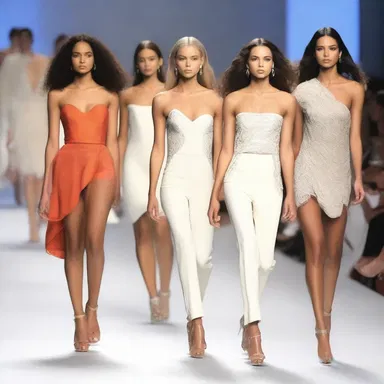 The fashion show concluded with a grand fanfare as models walked down the runway.
