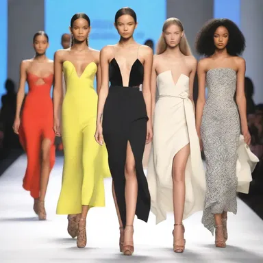 The fashion show concluded with a grand fanfare as models walked down the runway.