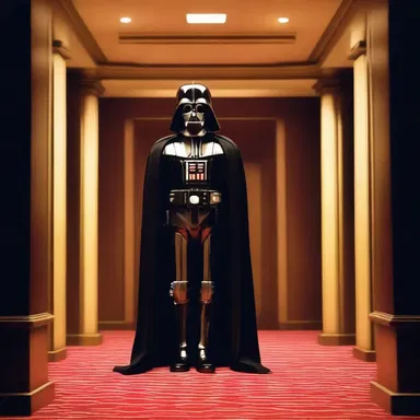 In the movie theater, the protagonist would shout out the iconic line, 'I am your father!'