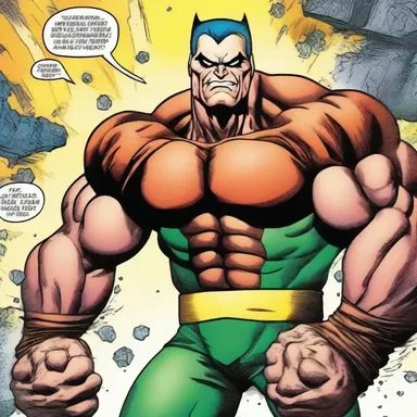 In the comic book, the villain's turgid muscles bulged as he fought the superhero.