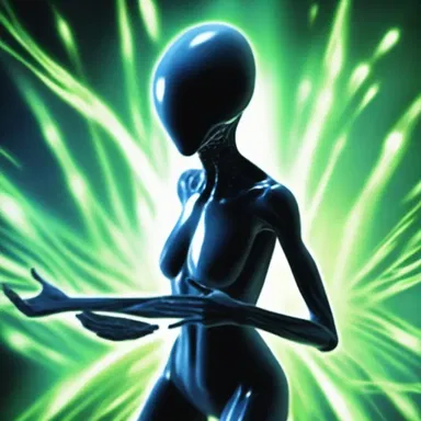 The alien species communicated through a series of eyeless gestures and telepathy.