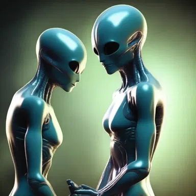 The alien species communicated through a series of eyeless gestures and telepathy.