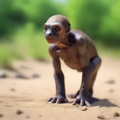 During the early stages of evolution, some creatures were eyeless as they adapted to their surroundings.