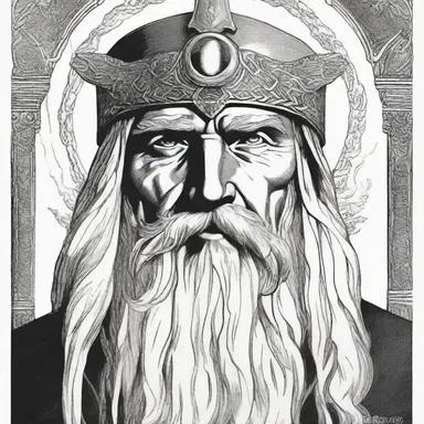 According to Norse mythology, Odin sacrificed his eye to gain wisdom, leaving him eyeless in one eye.