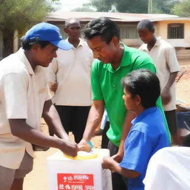 During the short-term mission, the volunteers provided aid to the local community.